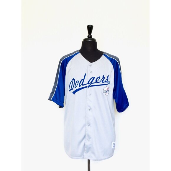 Dynasty MLB LosAngeles Dodgers Jersey Button Front Embroidered Blue 2XL - Picture 1 of 7